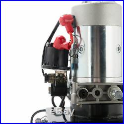 12 Volt Single Acting Hydraulic Pump for Dump Trailer 10 Quart Metal Reservoir w