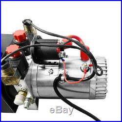 12V 6 Quart Double Acting Hydraulic Pump Power for Dump Trailer- 3200 PSI Max