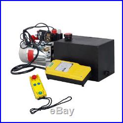 12V 6 Quart Wireless Hydraulic Pump Power Unit Double Acting for Refitted Car