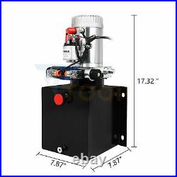 12V DC 8Qt / 8 L Double Acting Hydraulic Pump Dump Trailer for for Car Lifting