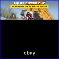 12V DC Hydraulic Power Unit, 8 Quart Double Acting Pump for Dump Trailers