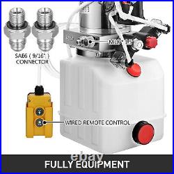 12V Hydraulic Pump for Dump Trailer -4 Quart- Double Acting and Unit Unloading