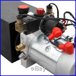 12V Volt Hydraulic Pump for Dump Trailer 6 Quart Power Unit Pack 3200 PSI US
