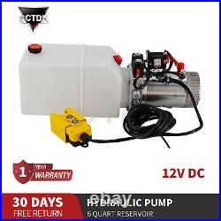 12VDC 6 Quart Reservoir Double Acting Hydraulic Pump For Dump Trailers Kit