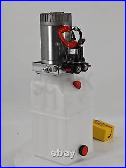 12VDC 6 Quart Reservoir Double Acting Hydraulic Pump For Dump Trailers Kit