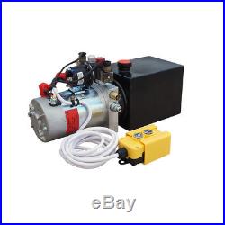 3 Quart DC12V Double Acting Hydraulic Pump Power Unit Supply for Dump Truck