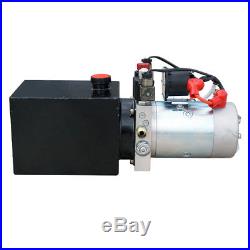 3 Quart DC12V Double Acting Hydraulic Pump Power Unit Supply for Dump Truck