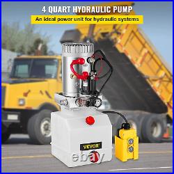 4 Quart Hydraulic Pump for Dump Trailer Hydraulic Power Unit 12V Hydraulic Pump