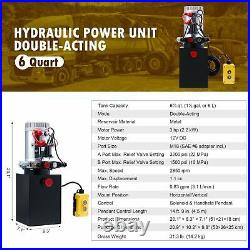 6 Quart 12V Double Acting Hydraulic Pump for Wheelchair Boat and Tailgate Lifts