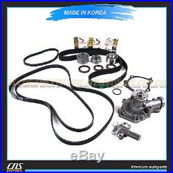 99-06 For Hyundai Kia 2.4L Timing Belt V-Belt Hydraulic Tensioner Water Pump Kit