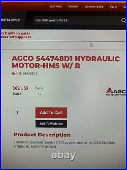 Agco 544748D1 Hydraulic Pump For Ag Chem 1264