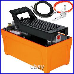 Air Hydraulic Foot Pump 10000PSI w 6ft Hose and Spray Gun 3/8NPT for Car Repair