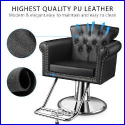 Baasha Square Salon Chairs For Hair Stylist Hydraulic Pump, Hair Salon Chair
