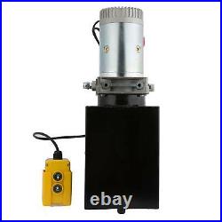 DC 12v hydraulic pump for unloading 8 quart metal single acting