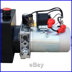 DC12V Hydraulic Pump Power Unit Single Acting 6 Quart SAE # 6 Port for Crane Lif