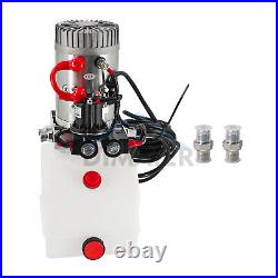 Double Acting Hydraulic Pump For Dump Trailers 12VDC 3 Quart Reservoir