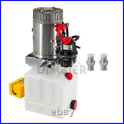 Double Acting Hydraulic Pump For Dump Trailers 12VDC 3 Quart Reservoir