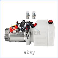 Double Acting Hydraulic Pump For Dump Trailers 12VDC 3 Quart Reservoir