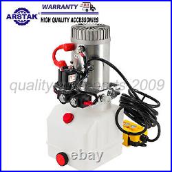 Double Acting Hydraulic Pump For Dump Trailers KTI 12VDC 3 Quart Reservoir