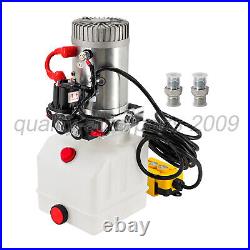 Double Acting Hydraulic Pump For Dump Trailers KTI 12VDC 3 Quart Reservoir