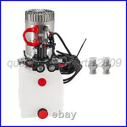 Double Acting Hydraulic Pump For Dump Trailers KTI 12VDC 3 Quart Reservoir