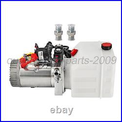 Double Acting Hydraulic Pump For Dump Trailers KTI 12VDC 3 Quart Reservoir