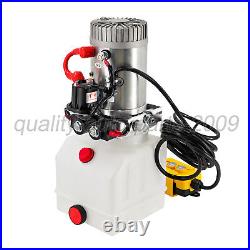 Double Acting Hydraulic Pump For Dump Trailers KTI 12VDC 3 Quart Reservoir