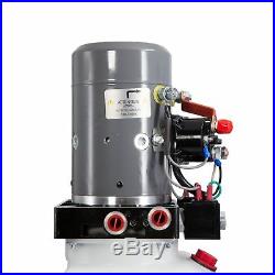 Double Acting Hydraulic Pump For Dump Trailers KTI 12VDC 3 Quart Reservoir