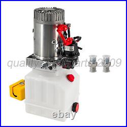 Double Acting Hydraulic Pump For Dump Trailers KTI 12VDC 3 Quart Reservoir