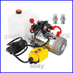 Double Acting Hydraulic Pump For Dump Trailers KTI 12VDC 3 Quart Reservoir