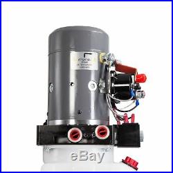 Double Acting Hydraulic Pump For Dump Trailers KTI 12VDC 6 Quart Reservoir