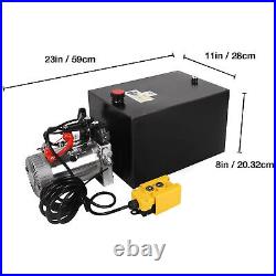 Double Acting Hydraulic Pump for Dump Trailers Kit 12VDC 20 Quart Reservoir