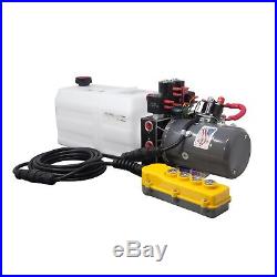 Dual Double Acting Hydraulic Pump for Dump Trailers KTI 12 VDC with Reservoir