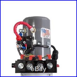 Dual Double Acting Hydraulic Pump for Dump Trailers KTI 12 VDC with Reservoir