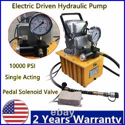 Electric Hydraulic Pump Solenoid Single Acting 10K PSI for Hydraulic Equipments