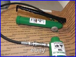 Greenlee hydraulic hand pump 767 with Ram 746 for use W. 7310,7306,800,7464