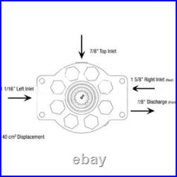 HYDRAULIC PUMP Fits John Deere 2650 2650N 2750 2755 2840 2850 2855N 2940 2950