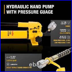 Hydraulic Hand Pump 900CC 10000PSI withPressure Guage for Hydraulic Lifting Pump
