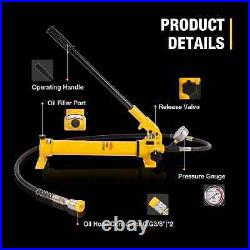 Hydraulic Hand Pump 900CC 10000PSI withPressure Guage for Hydraulic Lifting Pump