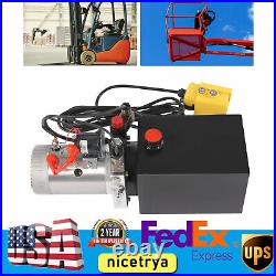 Hydraulic Power Unit 6 Quart Hydraulic Pump for Dump Trailer Car Lifting 12V DC