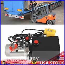 Hydraulic Power Unit 6 Quart Hydraulic Pump for Dump Trailer Car Lifting 12V DC