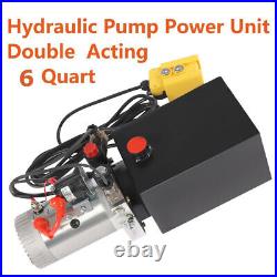 Hydraulic Power Unit 6 Quart Hydraulic Pump for Dump Trailer Car Lifting 12V DC