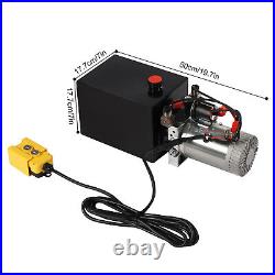 Hydraulic Power Unit 8 Quart Hydraulic Pump for Dump Trailer Car Lifting 12V DC