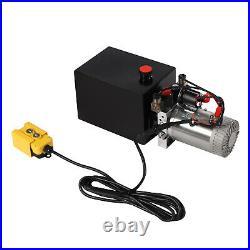 Hydraulic Power Unit 8 Quart Hydraulic Pump for Dump Trailer Car Lifting 12V DC