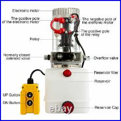 Hydraulic Pump 12V Single-Acting 4 Quart for Wood Splitter Dump Bed Tow Plow