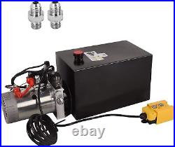 Hydraulic Pump 15 Quart 3.9 Double Acting Metal 12V DC for Dump Trailer Lifting