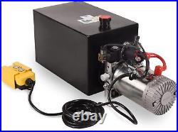 Hydraulic Pump 15 Quart 3.9 Double Acting Metal 12V DC for Dump Trailer Lifting