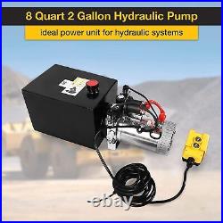 Hydraulic Pump 8 Quart Double Acting for Dump Trailer Forklifts Lifting Platform