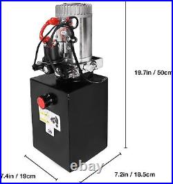 Hydraulic Pump 8 Quart Double Acting for Dump Trailer Forklifts Lifting Platform