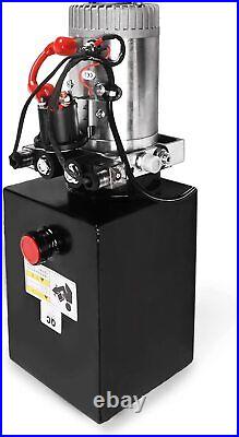 Hydraulic Pump 8 Quart Double Acting for Dump Trailer Forklifts Lifting Platform